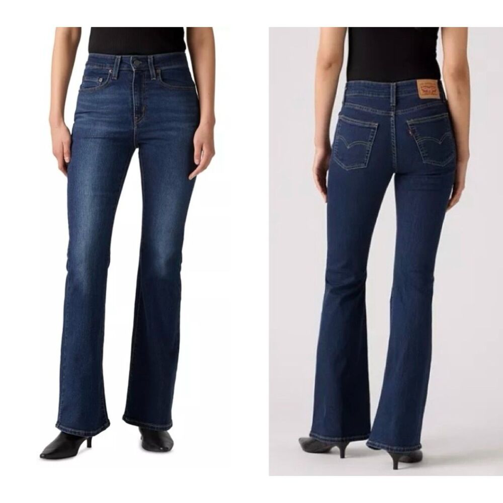 NWOT SZ 33 LEVI'S Women's 726 Stretch Flare Jeans in Eternal Indigo Dark